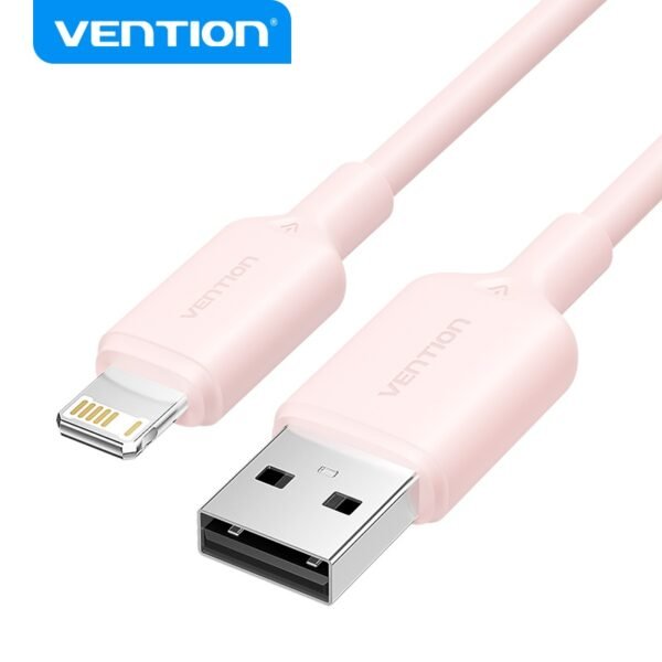 Cable USB-A a Lightning   2.4A / 1M / Rosado  LAMPF  Vention
