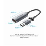 Tarjeta de Captura de Video HDMI-A a USB-C/USB-A   0.1M / Gris / ACWHA  Vention