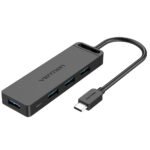 HUB 5 en 1   Tipo C a 4 x USB 3.0 / 0.15M  Negro  TGKBB  Vention - Imagen 9