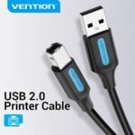 Cable de Impresora USB-A 2.0 a USB-B   Macho/Macho / 2M / Negro  COQBH  Vention - Imagen 4