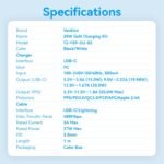 Cargador de Pared GaN USB-C a Lightning   20W / Negro  TZ-FEPB0-EU-02  Vention - Imagen 3