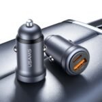Cargador Auto USB A/USB C   30W  Aluminio  Gris  CC322  USAMS