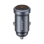 Cargador Auto USB A/USB C   30W  Aluminio  Gris  CC322  USAMS - Imagen 3