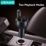 Cargador Auto BT FM   USB A / USB C  Gris  CC328  USAMS - Imagen 3