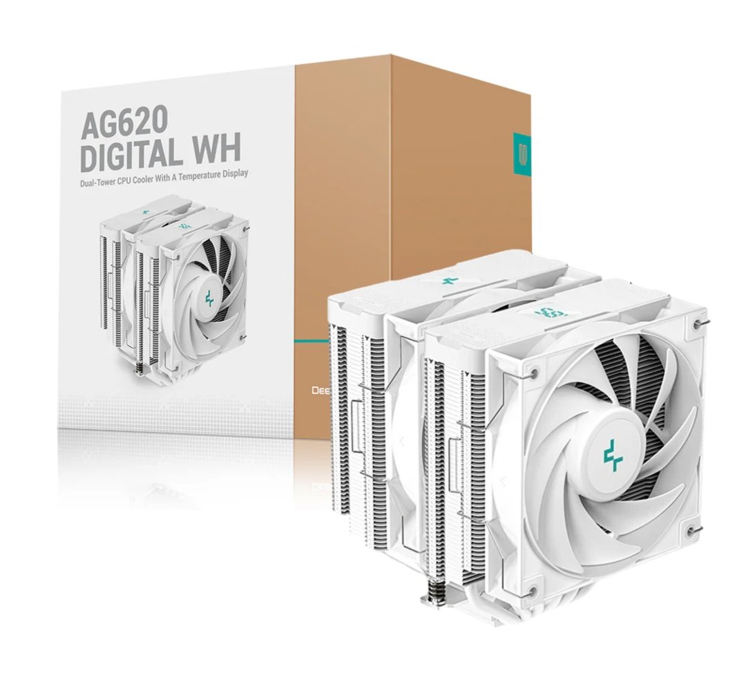 ea4511b04f040a49f6b194618c65346e.jpg Cooler Deepcool AG620 Digital Blanco ARGB - Imagen 1