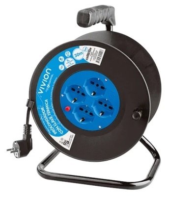 ef283a714b6ff7b57c55d754229eae5e.jpg Alargue carrete 30 metros 4xSchuko a ficha Schuko Conatel - Imagen 1