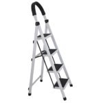 Escalera 4 escalones negra / blanca