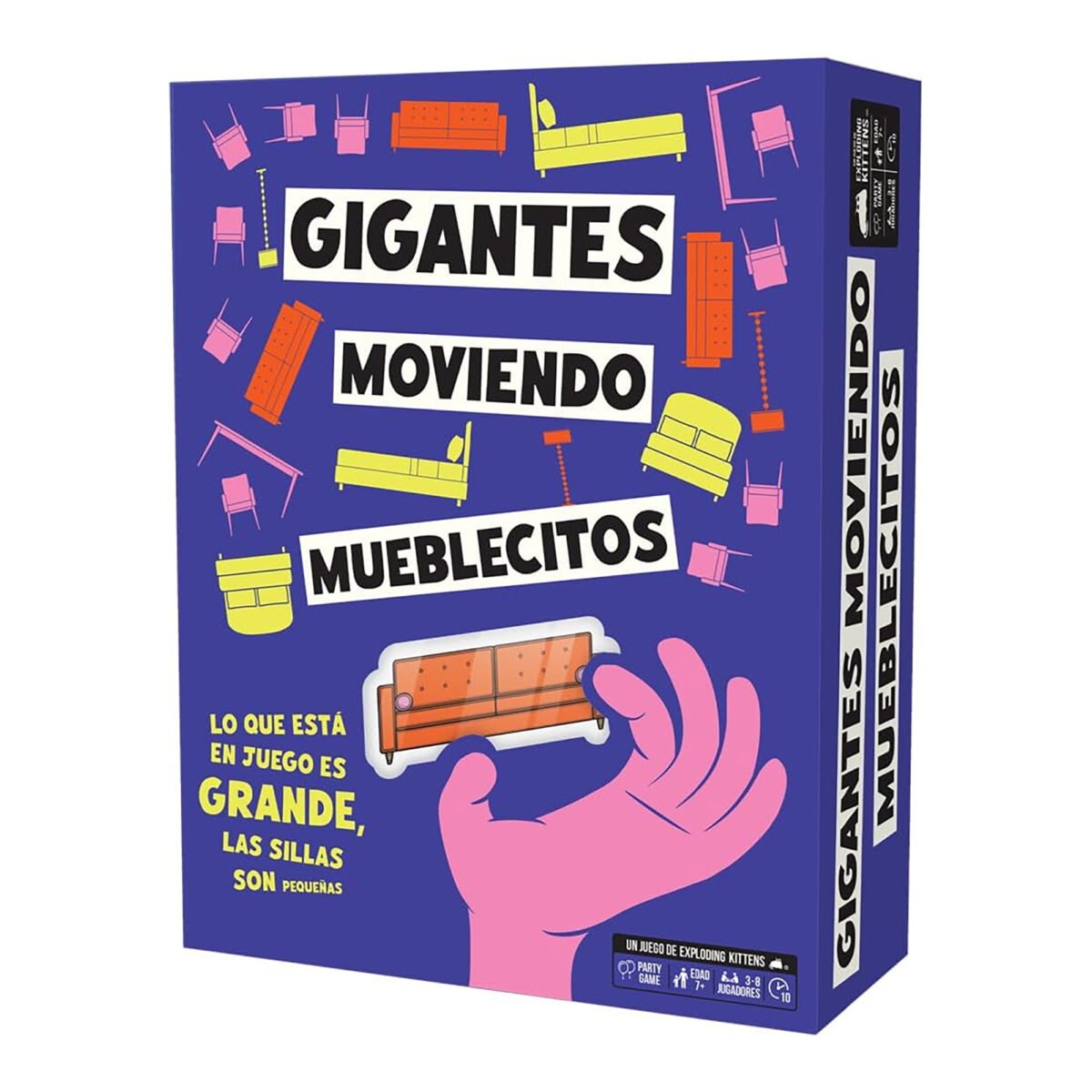 Juego De Mesa Exploding Kittens Gigantes Moviendo Mueblecitos +7 - Imagen 3