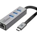 PROMATE GIGAHUB-C HUB USB-C A 3USB3.0/RJ45 (O)