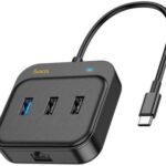 HOCO HB37 HUB 6 EN 1 USB-C A USB-A/HDMI/RJ45 BLACK