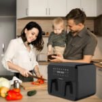 Freidora Sin Aceite Aiwa Haft8001 200°c 8L Dos Canastos