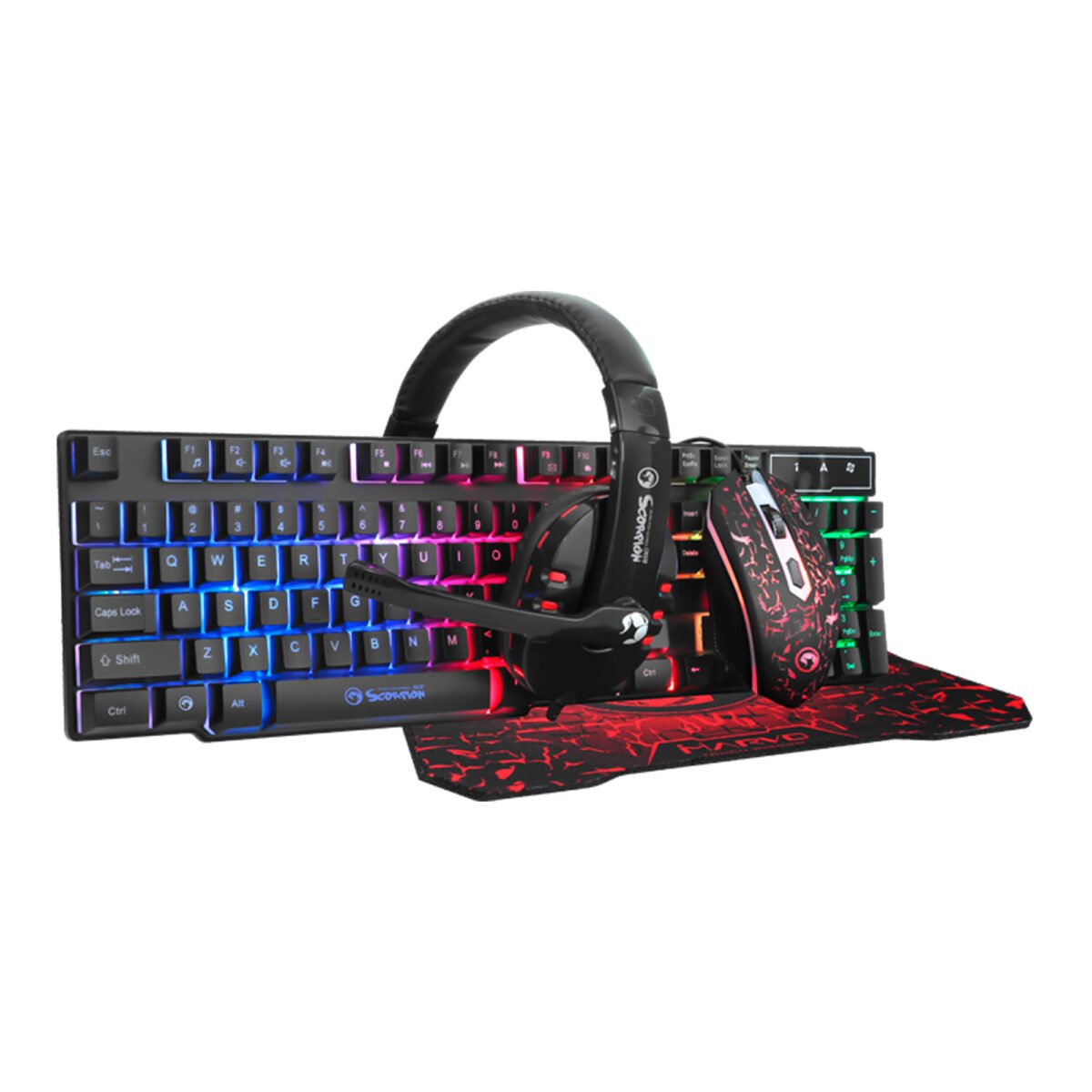 Combo Gaming 4en1 Marvo Cm370 Ergonómico - Imagen 5