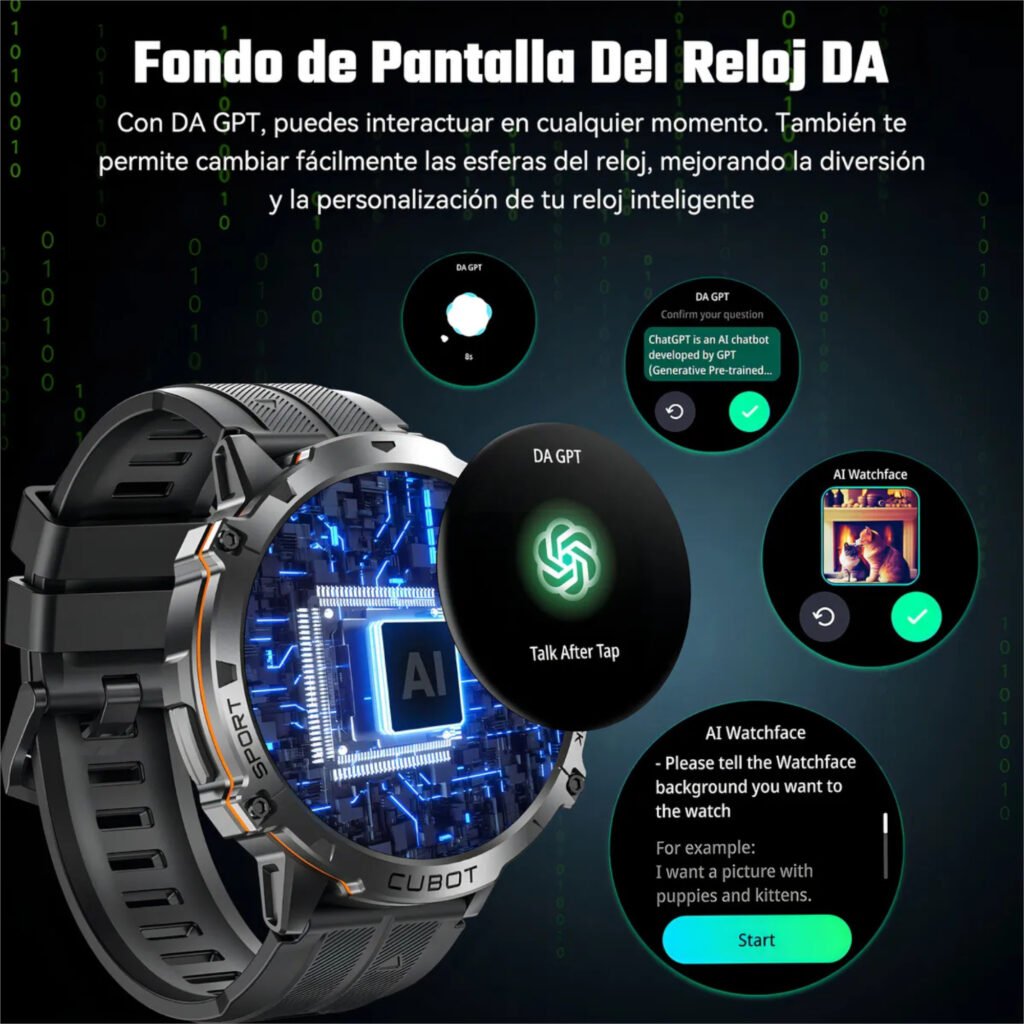 Smartwatch Cubot X3 — Sensores, llamadas y compatibilidad