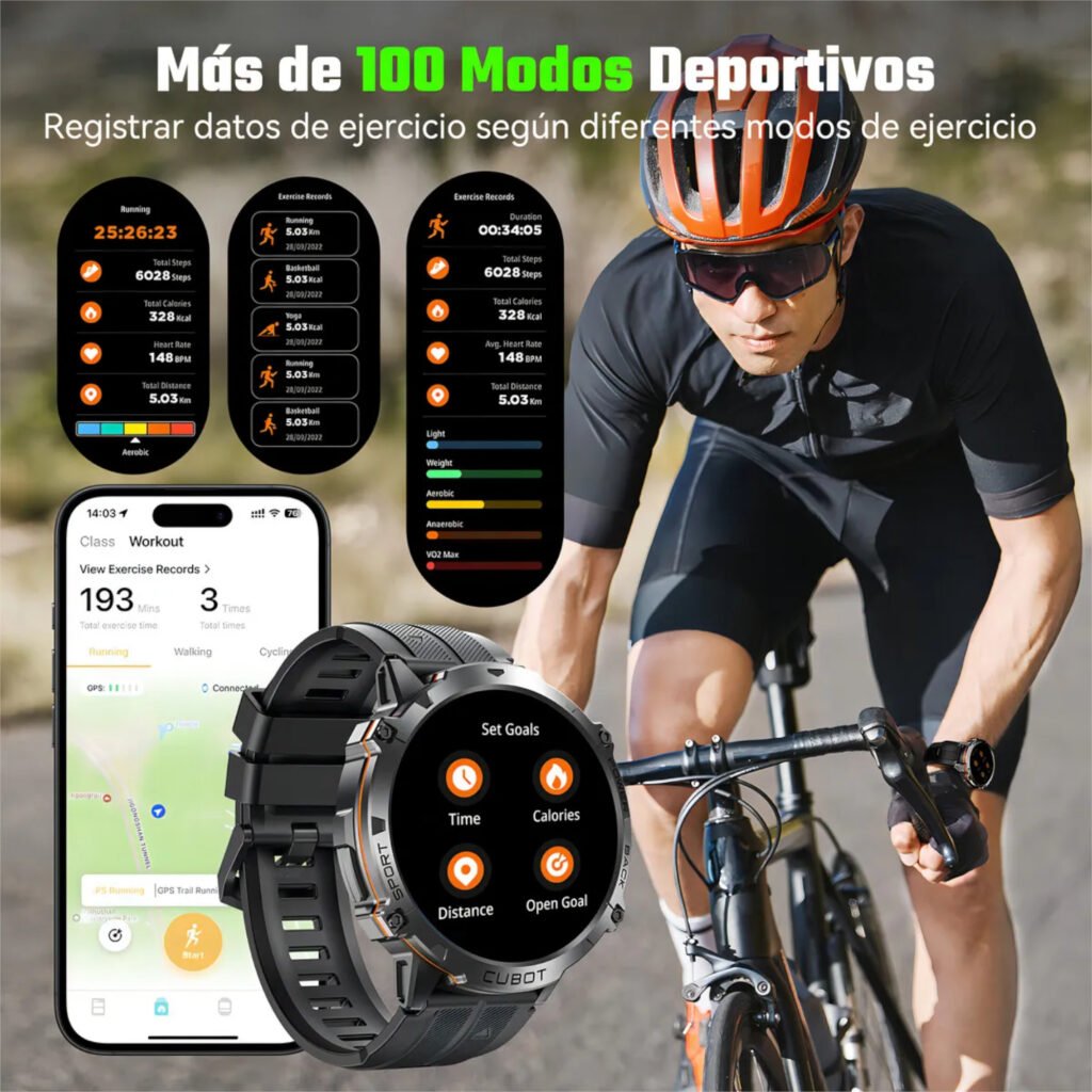 Smartwatch Cubot X3 — Pantalla AMOLED y notificaciones
