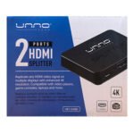 Splitter Unno 2 Puertos Hdmi 4k x 2k 30hz 3d Compatible