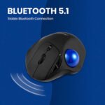 Mouse Diestro Ergonómico Inalámbrico Trackball Perixx 801