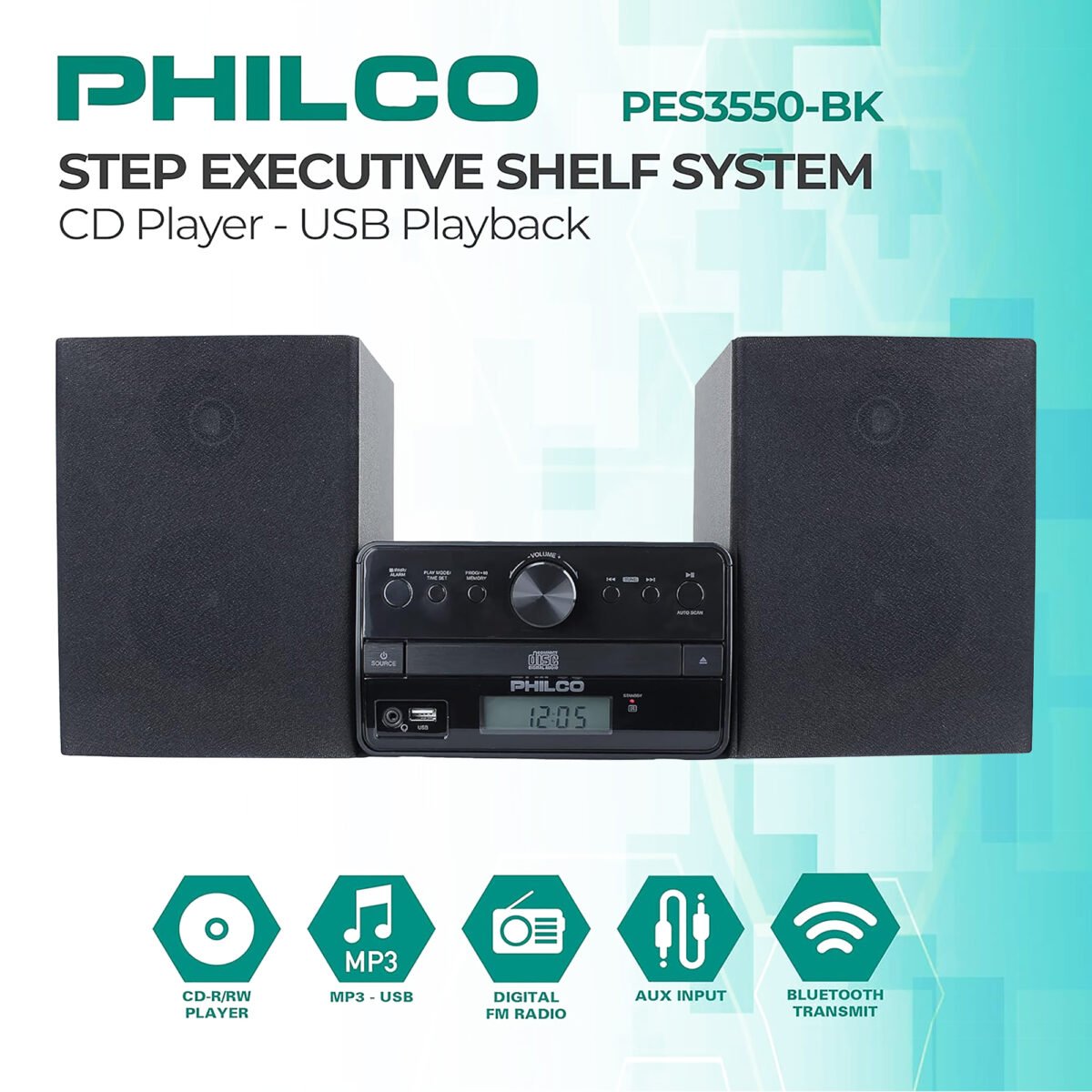 Sistema de Sonido Philco PES3550 BT 50W Estéreo CD-R/RW FM - Imagen 4