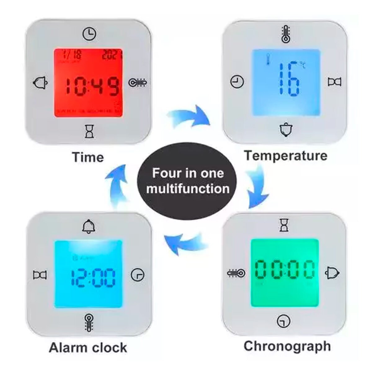 Reloj Despertador Digital 4 en 1 Multifuncional - Imagen 4