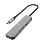 Hub 4 Puertos Unno Hb1012gy 2 Usb C / 2 Usb A - Imagen 3