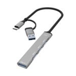 Hub 4 Puertos Unno Hb1014gy 4 Usb A - Imagen 3