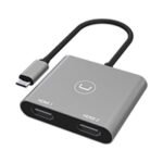 Hub 2 Puertos Unno Hb1103gy 2 Hdmi - Imagen 4