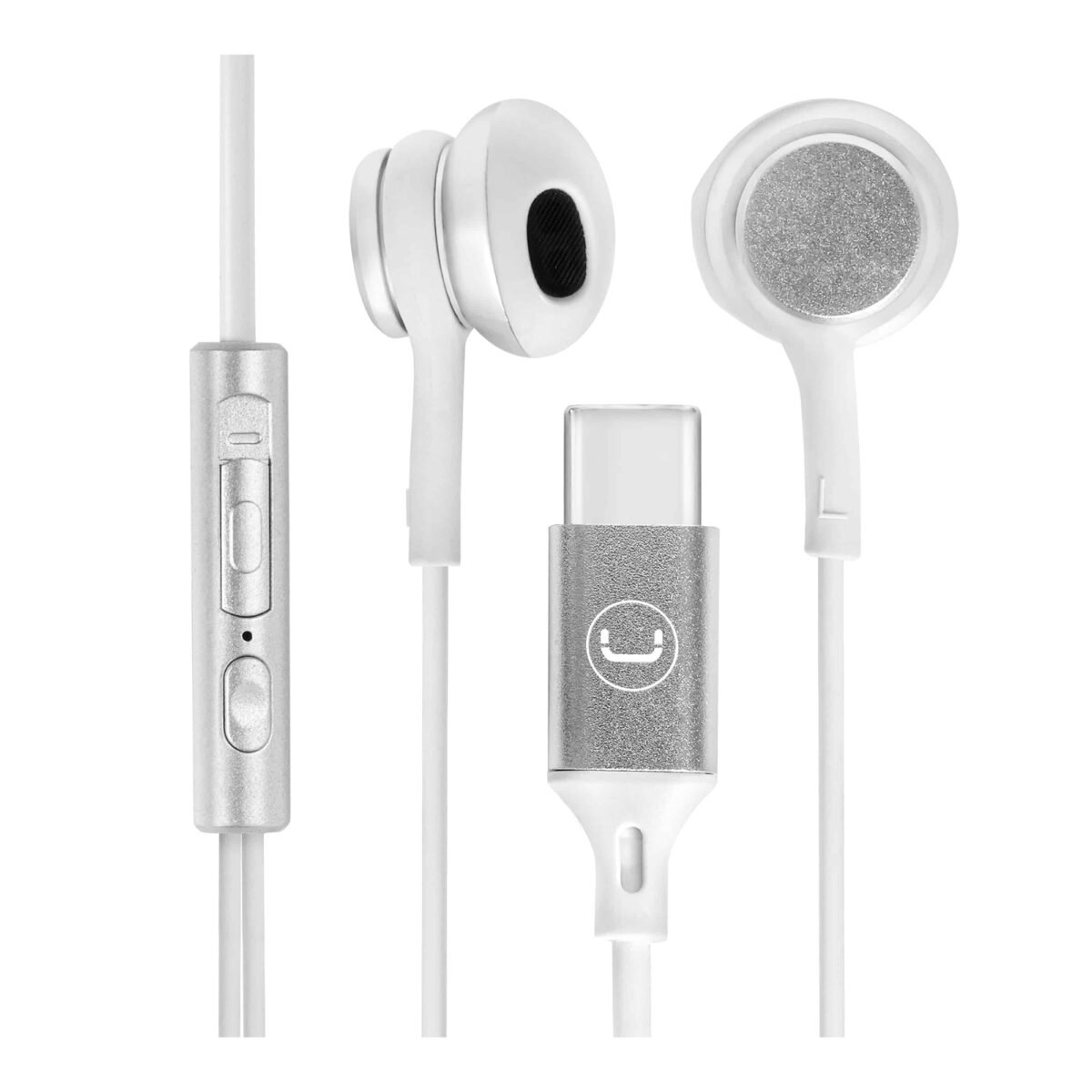 Auriculares Cableados Usb C Unno Hs7005wt 30mW