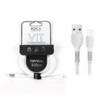 Cable de Datos ROCA   VIT  USB a Lightning  100cm  2.4A  Blanco  721119 - Imagen 3