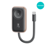 Cargador Inalámbrico Power Bank para Apple Watch   1200mAh  CD245  Dorado  USAMS - Imagen 2