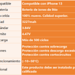 Batería para Apple iPhone 13   3630mAh  Autoprogramable / Alta Capacidad  ORYRO