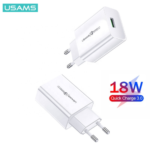 Cargador de Pared Rápido CC083   18W  QC3.0  Blanco  T22  USAMS - Imagen 3