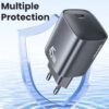 Cargador de Pared T66   45W  USB C/PD  CC323  Gris  USAMS