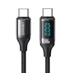 Cable de Datos   USB C a USB C  PD 100W  2M  Negro  U78  Con LCD  Carga Rápida  SJ558  USAMS