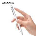 Lápiz capacitivo activo recargable Símil Apple Pen   Blanco  Con clip  ZB057  USAMS - Imagen 5