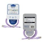 Cable de Datos ROCA   VITACOR  USB a Micro USB  TPE/2.1A/100cm  Violeta - Imagen 2