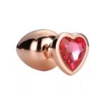 Plug Anal Mediano Metálico Joya Corazón   Anaranjado  Adultos - Imagen 4