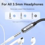 Adaptador de Audio USB-C a 3.5mm   Macho/Jack / Adaptador DAC / 0.1M / Gris  BIDHA  Vention - Imagen 6