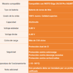 Batería Motorola Edge 20/20 Pro 5G  4400mAh  MT45  ORYRO