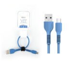 Cable de Datos ROCA   VIT  USB a microUSB  20cm  2.4A  Azul