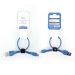 Cable de Datos ROCA   VIT  USB a microUSB  20cm  2.4A  Azul - Imagen 4