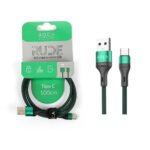 Cable de Datos ROCA   RUDE  USB A a USB C  100cm  3A  Verde  721188