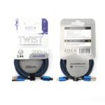Cable de Datos ROCA   TWIST  USB A a microUSB  200cm  2A  Azul - Imagen 4