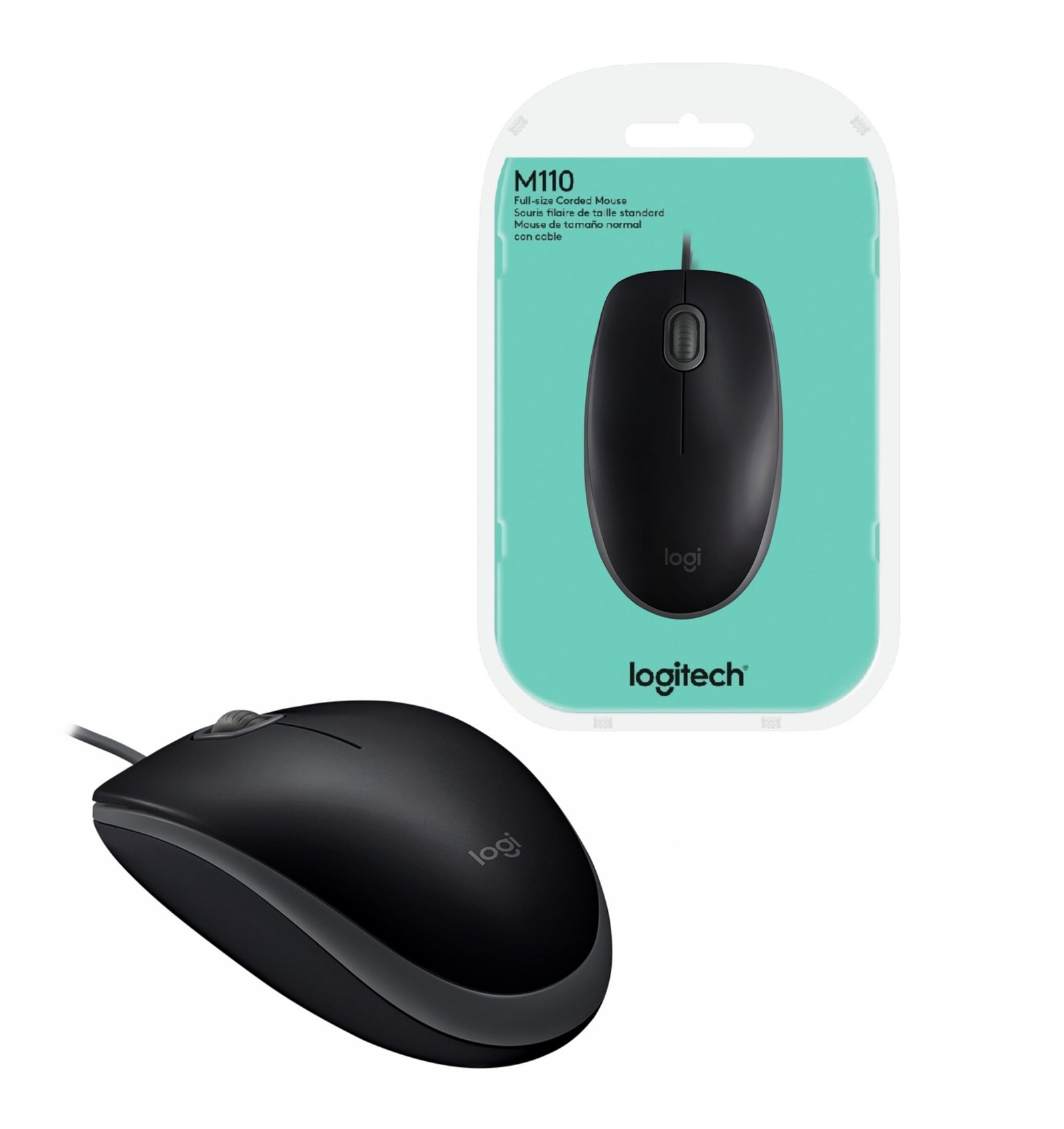 cdr-012881a0a6afe8750d50cd1cc092c2ab.jpg Mouse Logitech M110 Silent Óptico USB Negro - Imagen 1
