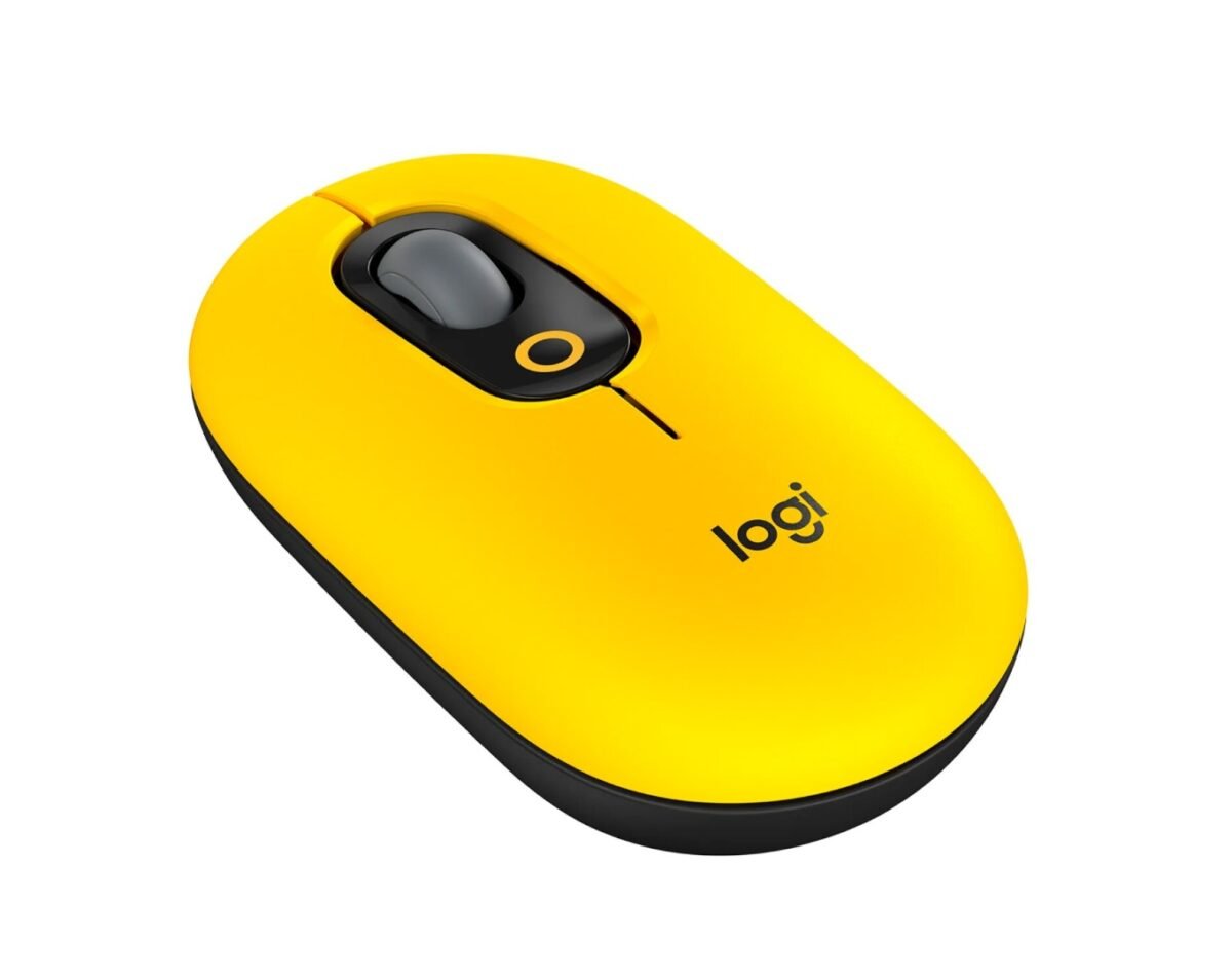 Mouse Logitech POP inalámbrico bluetooth amarillo - Imagen 3