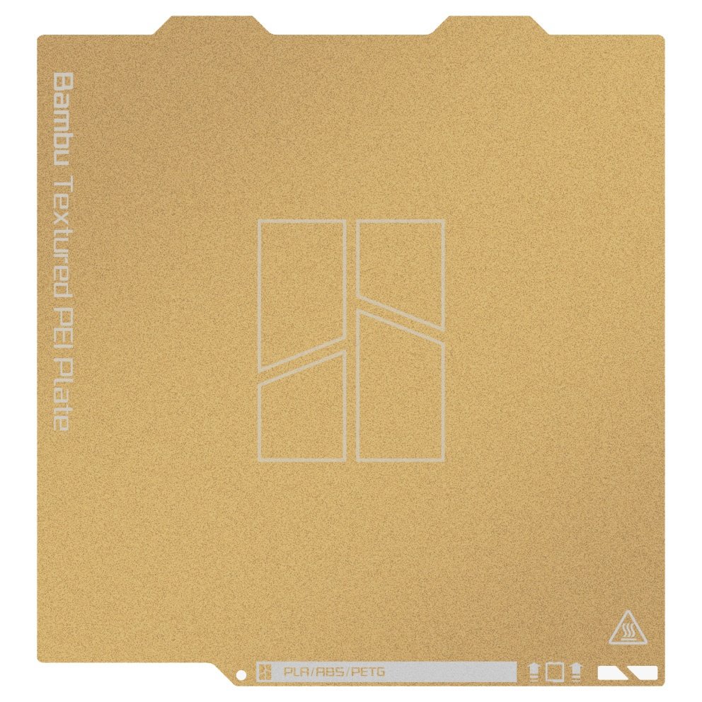 cdr-0cd8b625932f8aec4cc87b5143b6a18a.jpg Cama PEI dual con Textura Dorada para Bambu Lab A1 Mini - Imagen 1