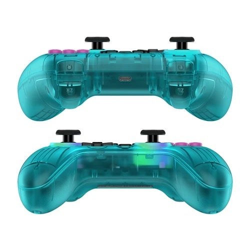 cdr-15f744b60f618cef1085e4b29d2333b9.jpg Joystick GameSir T4 Nova HD Rumble verde azulado Bluetooth - Imagen 1