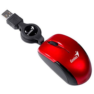 cdr-1a07366b687932594ee48d06a10618bb.jpg Mini Mouse Genius Retractil USB rojo - Imagen 1
