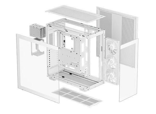 Gabinete DeepCool CH780 WH Panorámico ATX Blanco