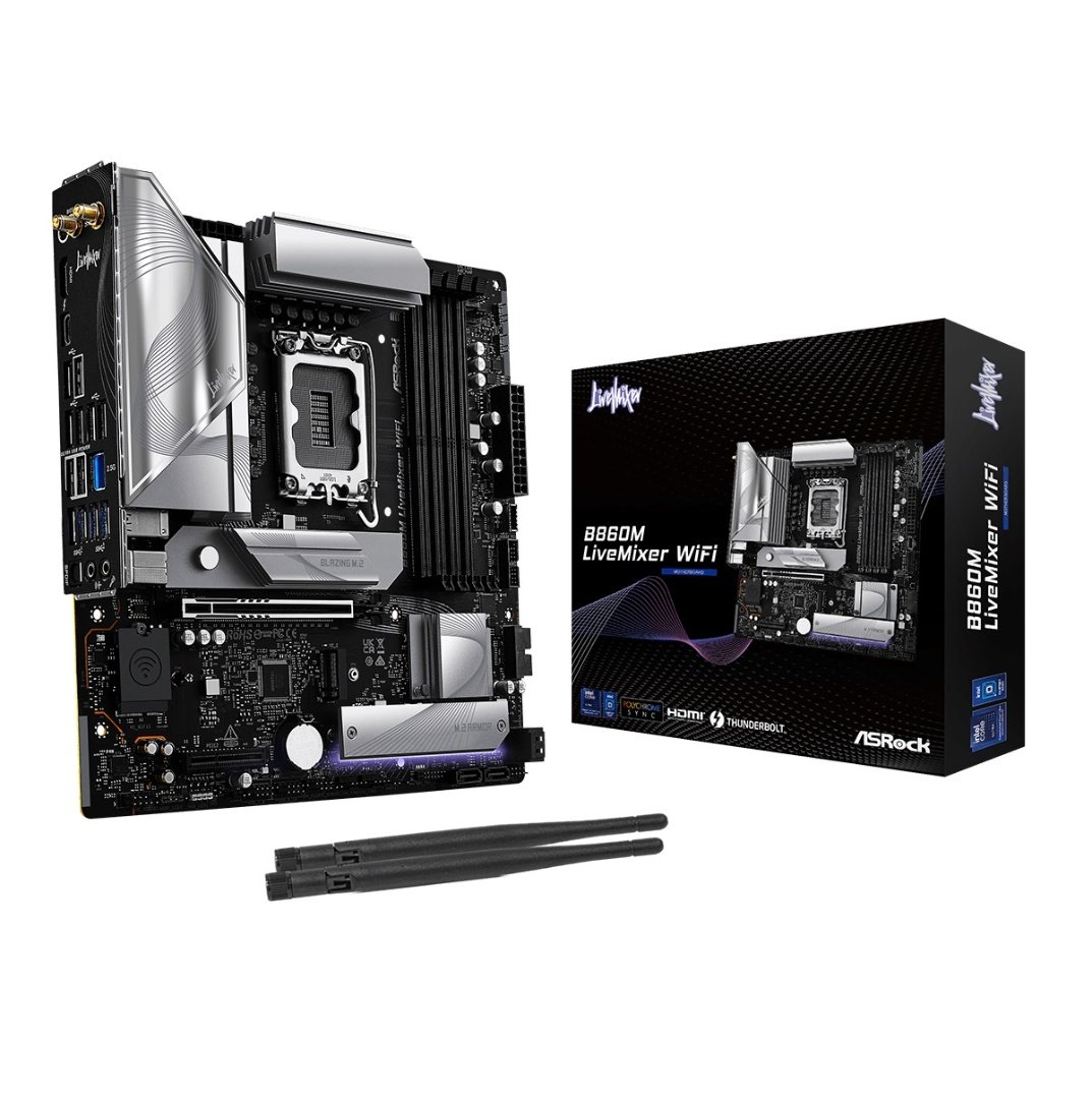cdr-25c751b0972e16a9f1fa1c4ed084fa2d.jpg Mother Asrock B860 LiveMixer LGA 1851 WiFi 6 - Imagen 1