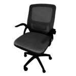 Silla de oficina Trent Negra con posabrazos