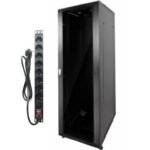 Combo Rack Hikvision 18U Montaje en Pared + PDU 8 Tomas Schuko